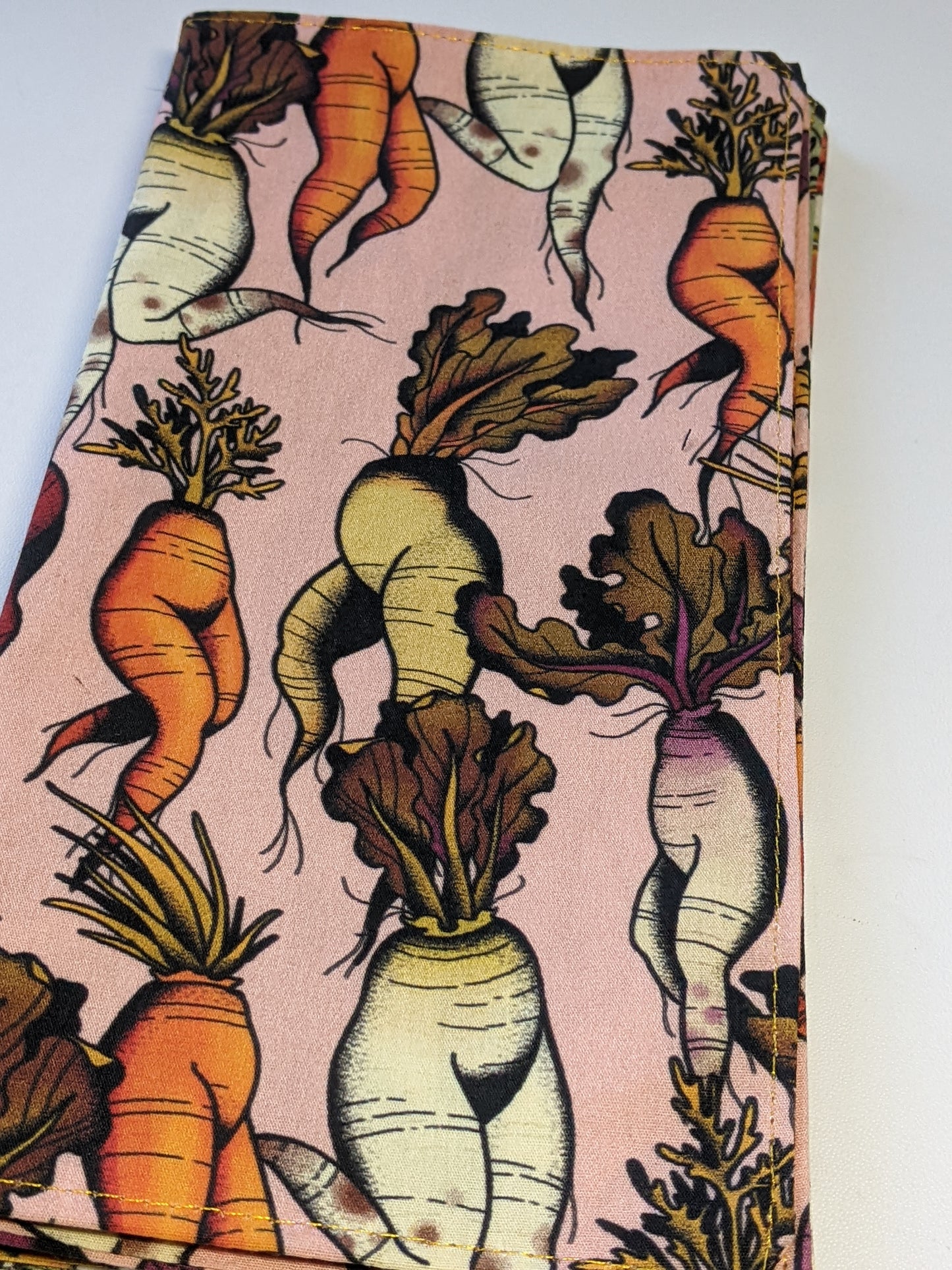 Cloth napkins: dancing roots pink
