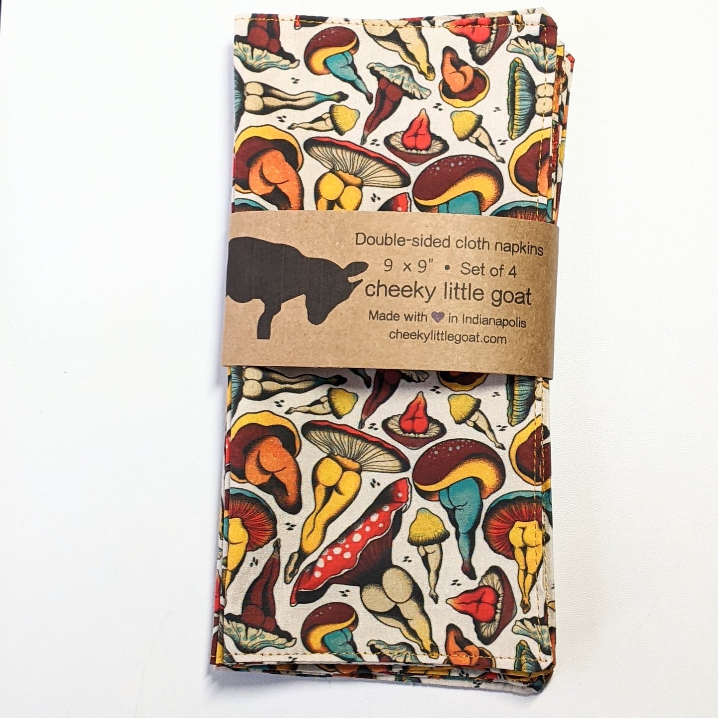 Cloth napkins: sexy shrooms