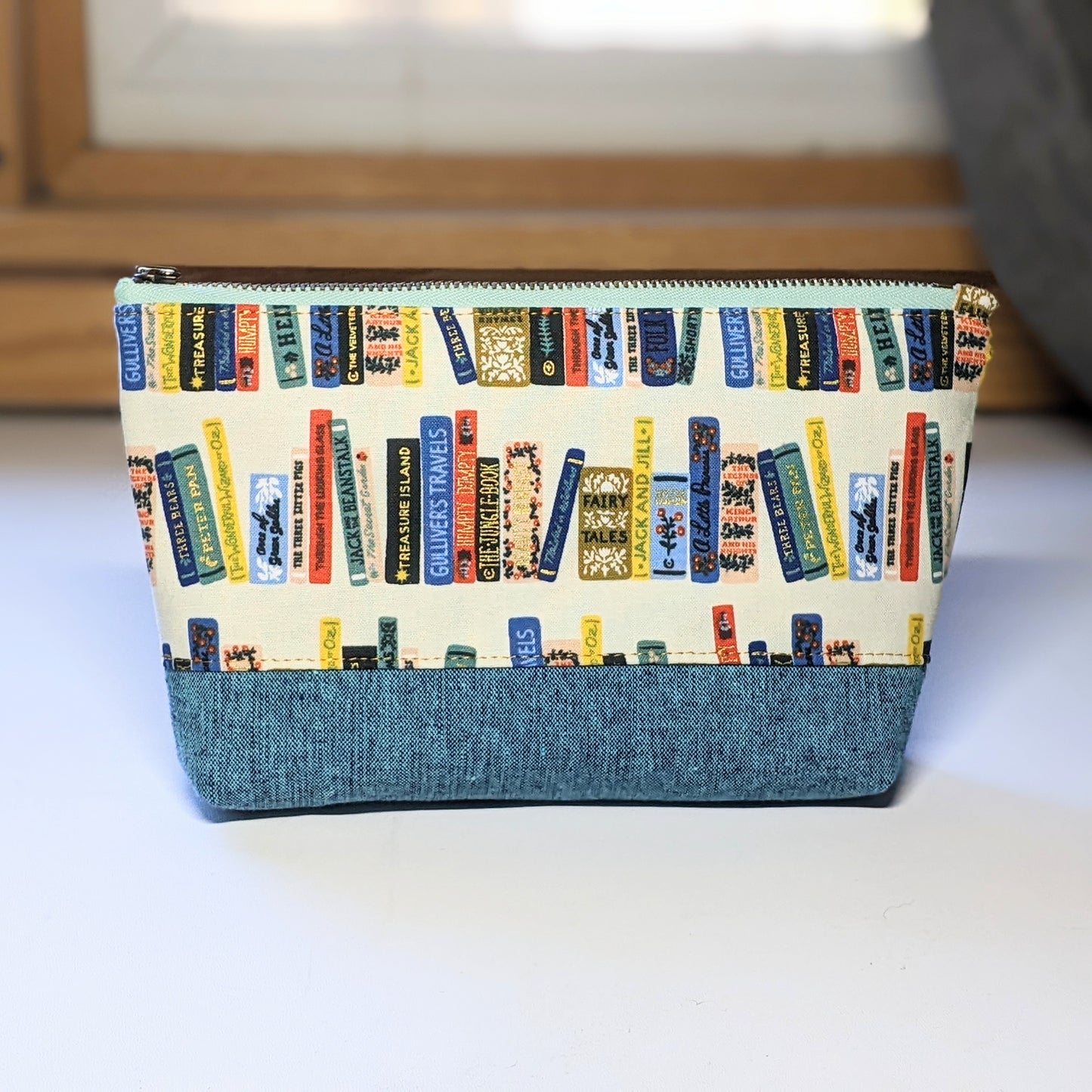 Book Nook Medium Makeup Bag
