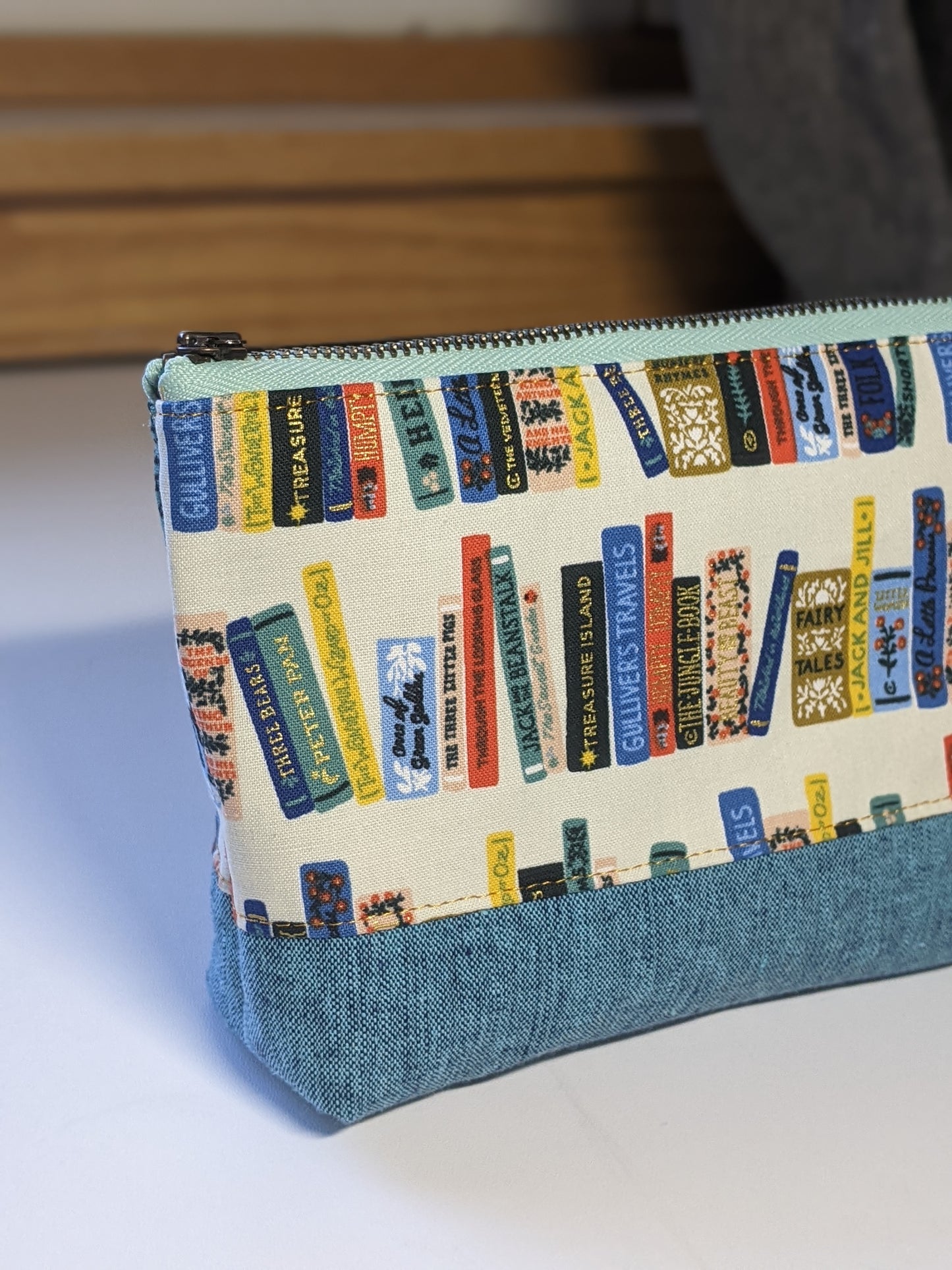 Book Nook Medium Makeup Bag