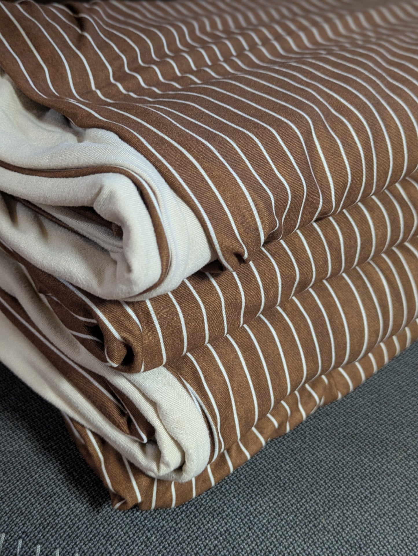 Morgan Blanket: camel stripe