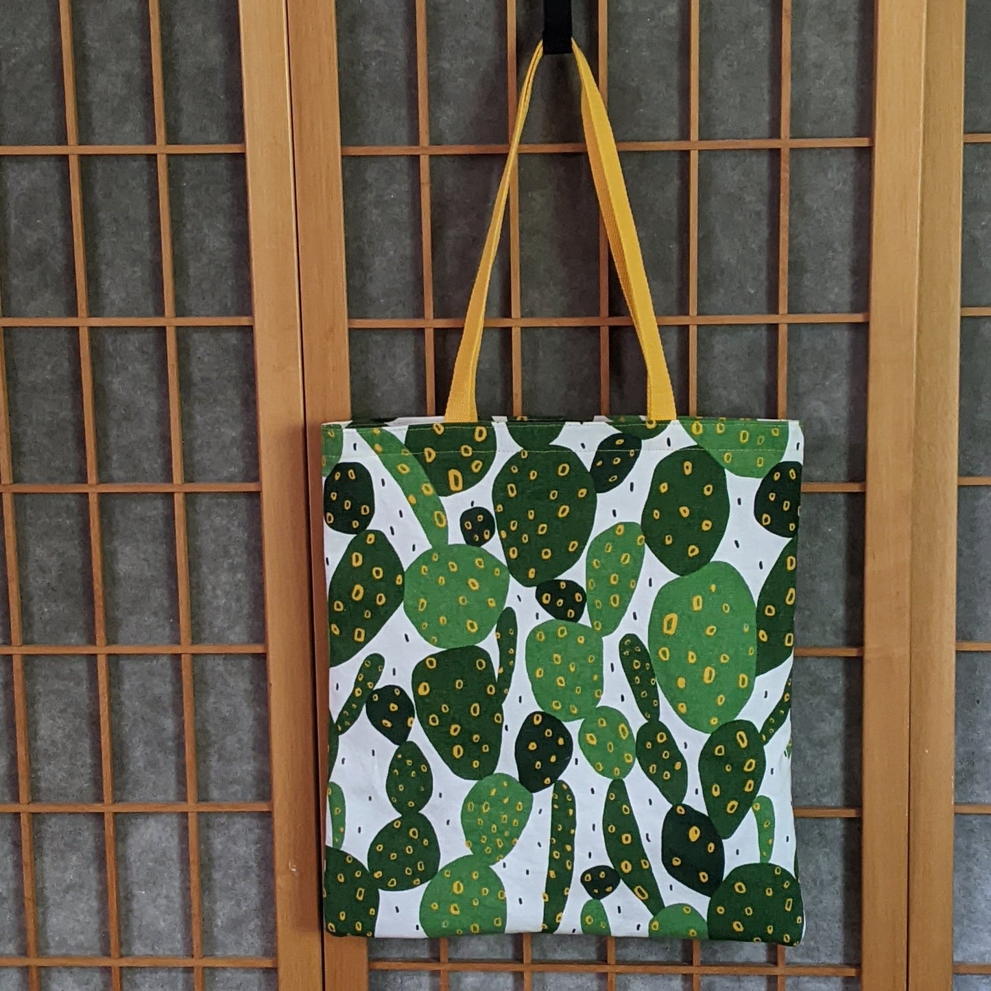 Library Tote: Prickly Pear