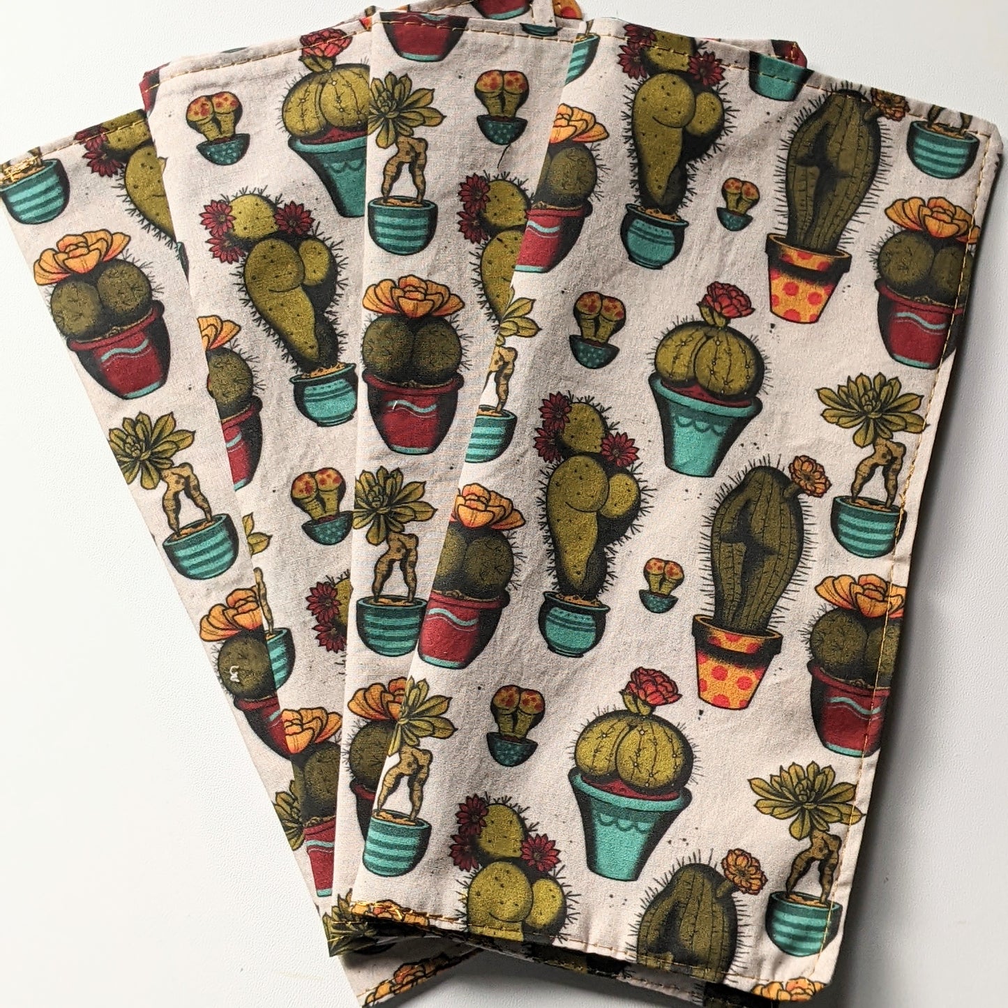 Cloth napkins: cactus booties