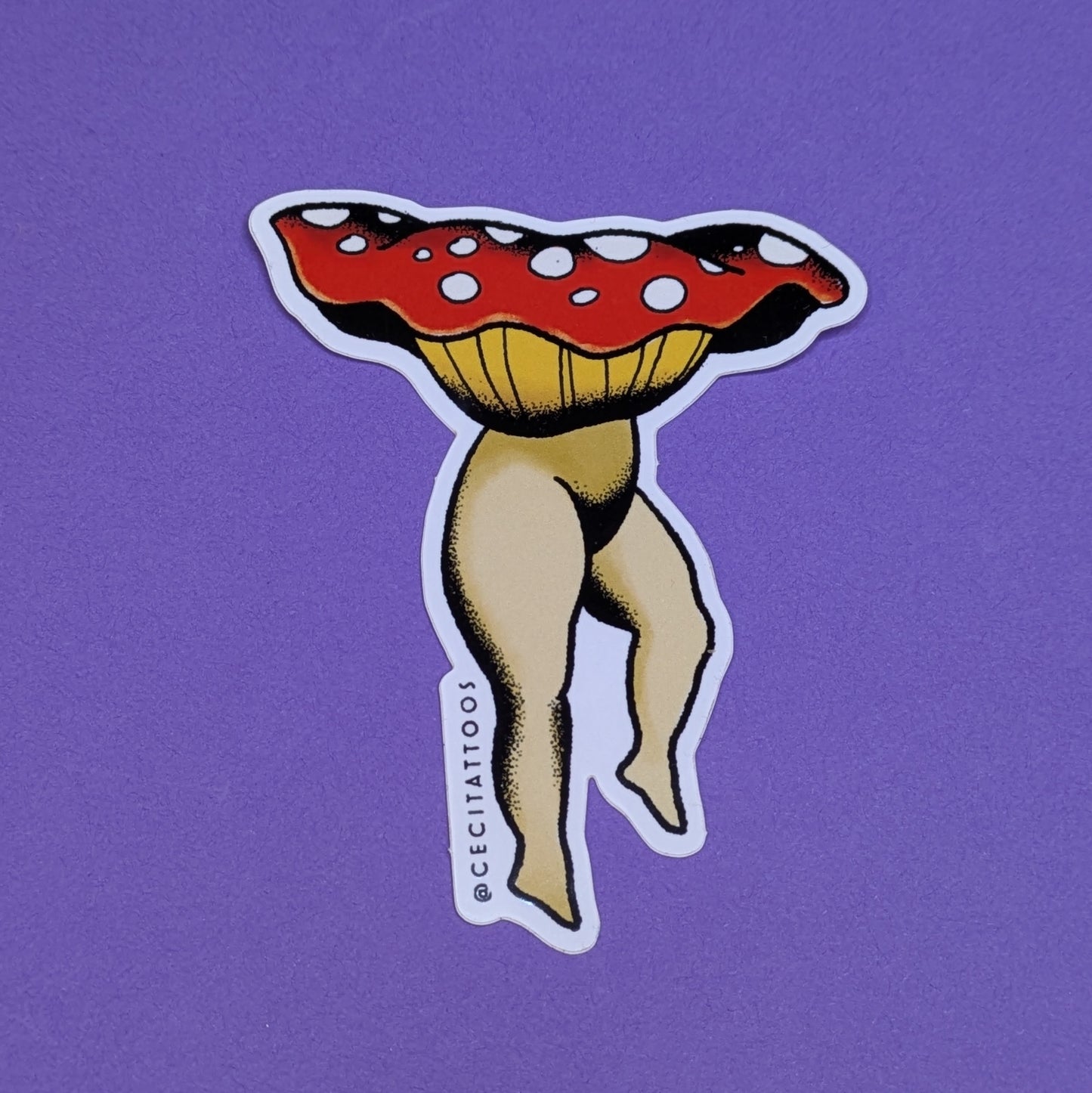 Dancing Shroom vinyl sticker