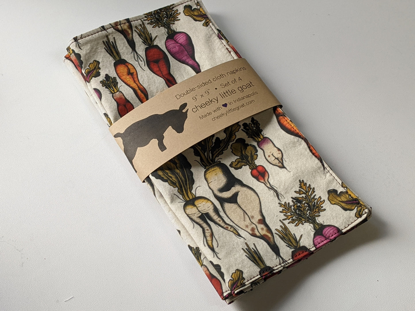 Cloth napkins: sexy veggies