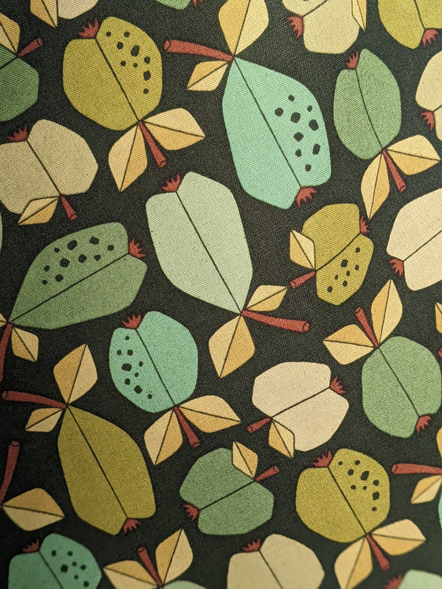 Tea towel: Vintage Fruit Green