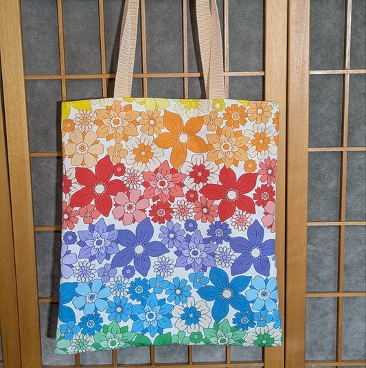 Library Tote: Flowers of the Rainbow