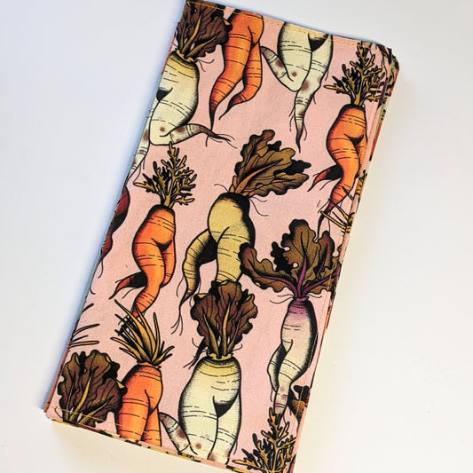 Cloth napkins: dancing roots pink