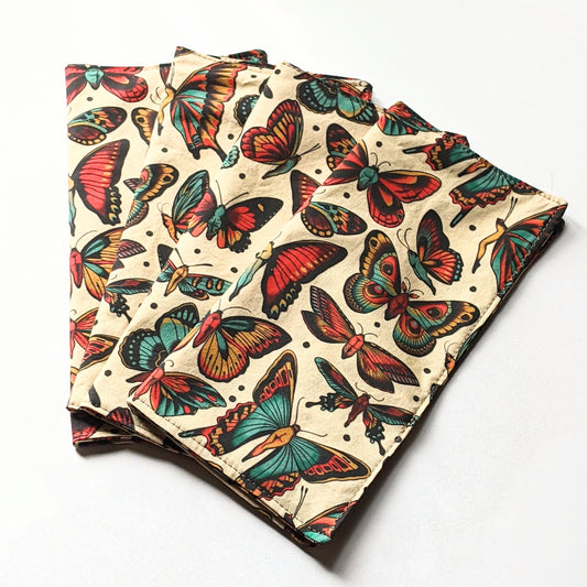 Cloth napkins: BUTT-erflies