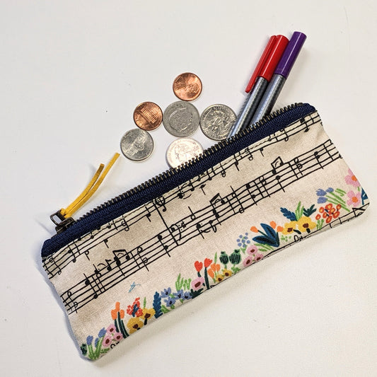 Music Notes Pencil Pouch