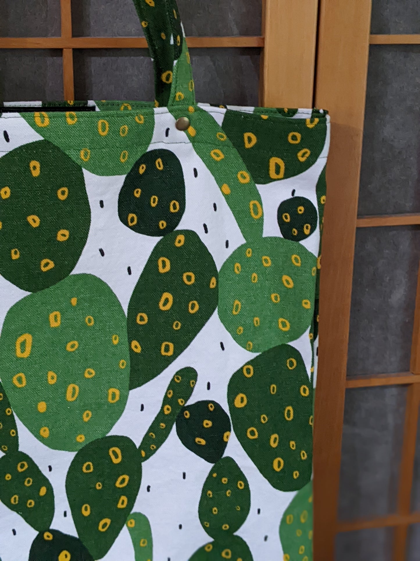 Library Tote: Prickly Pear