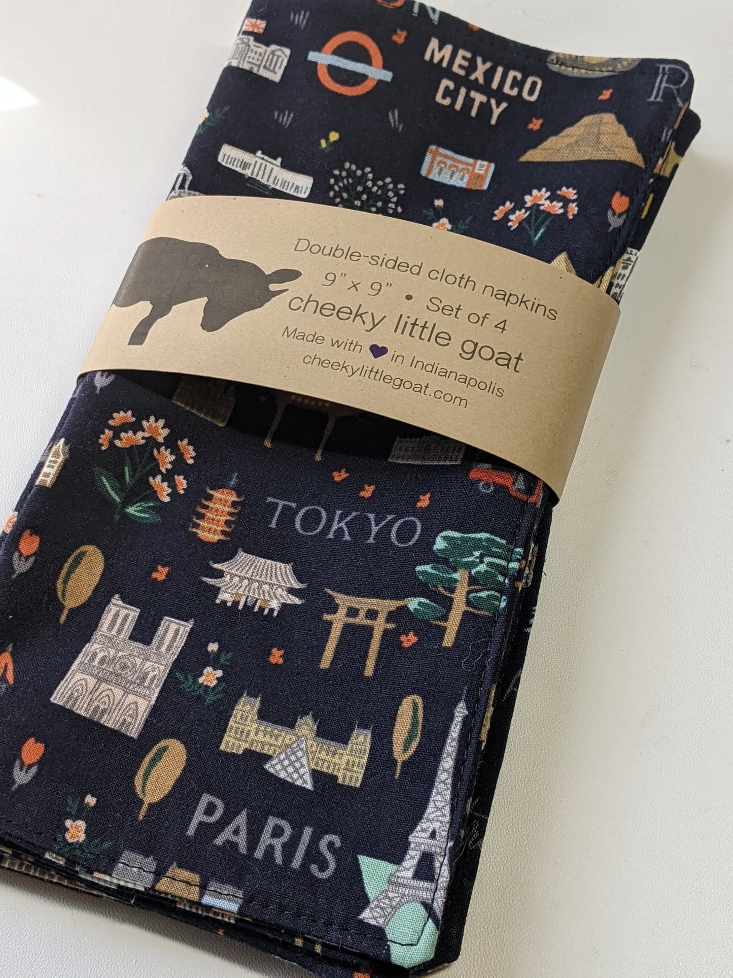 Cloth napkins: Bon Voyage