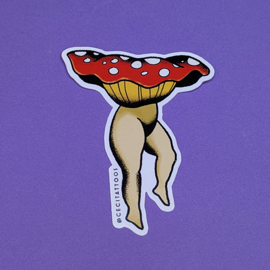 Dancing Shroom vinyl sticker