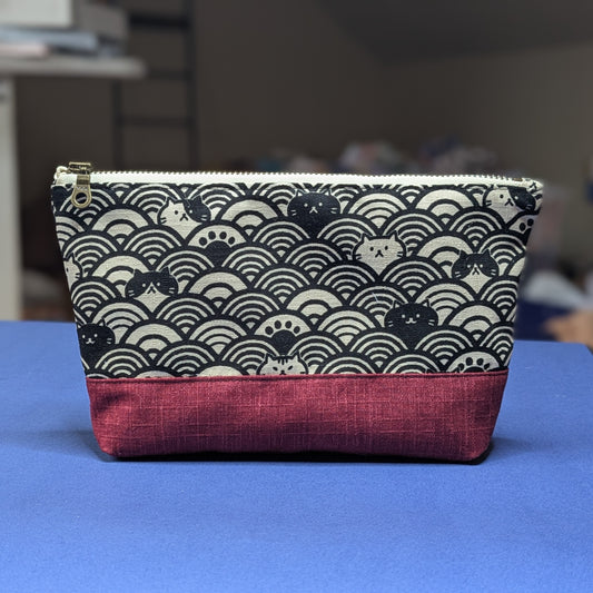 Cat Waves Medium Makeup Bag
