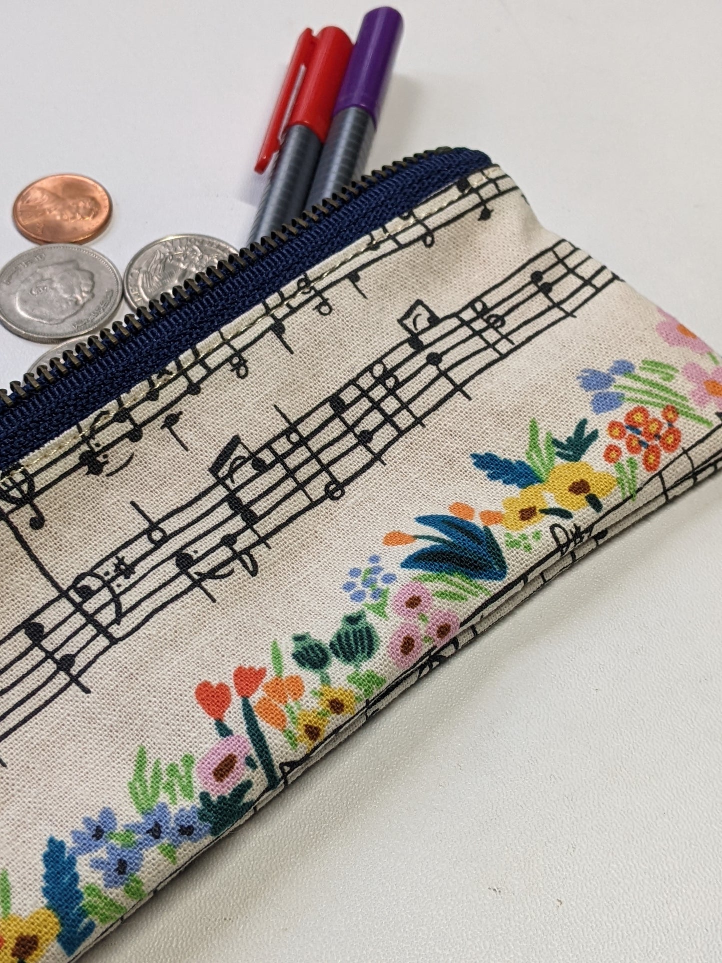 Music Notes Pencil Pouch