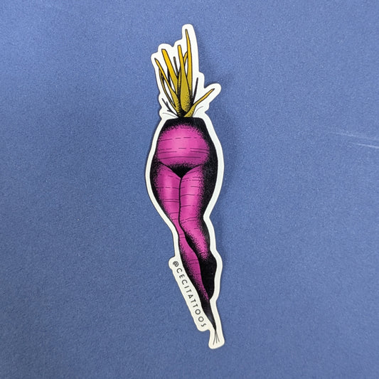 Sexy Carrots (purple) vinyl sticker