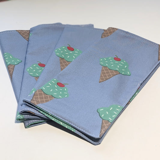 Cloth napkins: blueberry