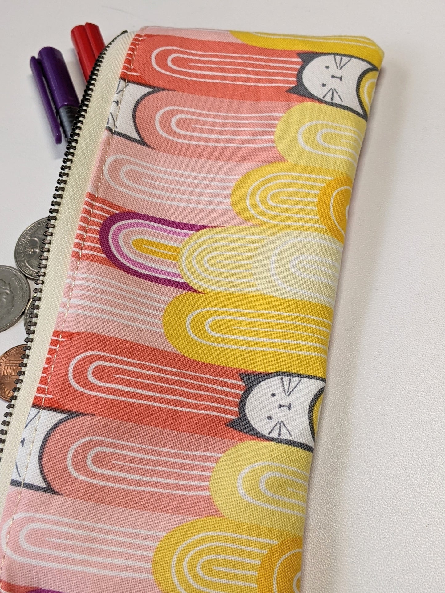 Rainbow Cats (orange) Pencil Pouch