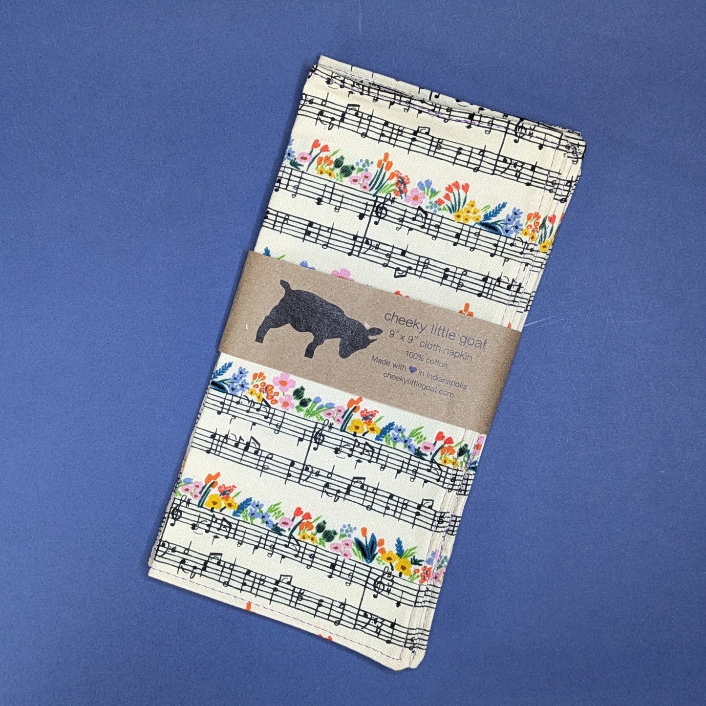 Cloth napkins: music notes