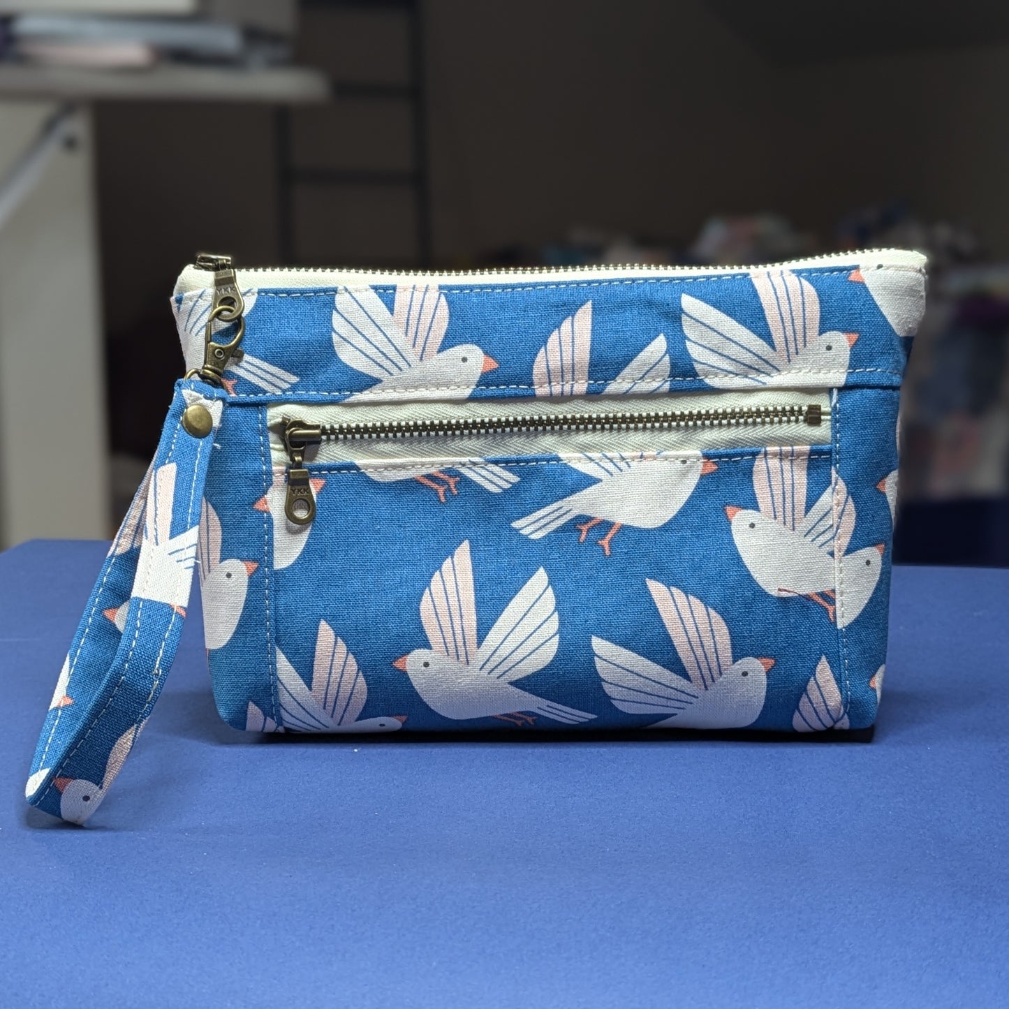 Devon Wristlet: Doves in Flight