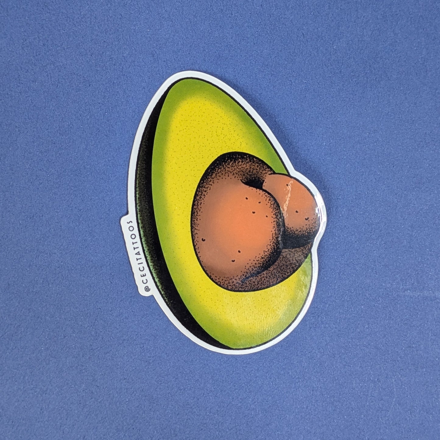 Cheeky Avocado vinyl sticker