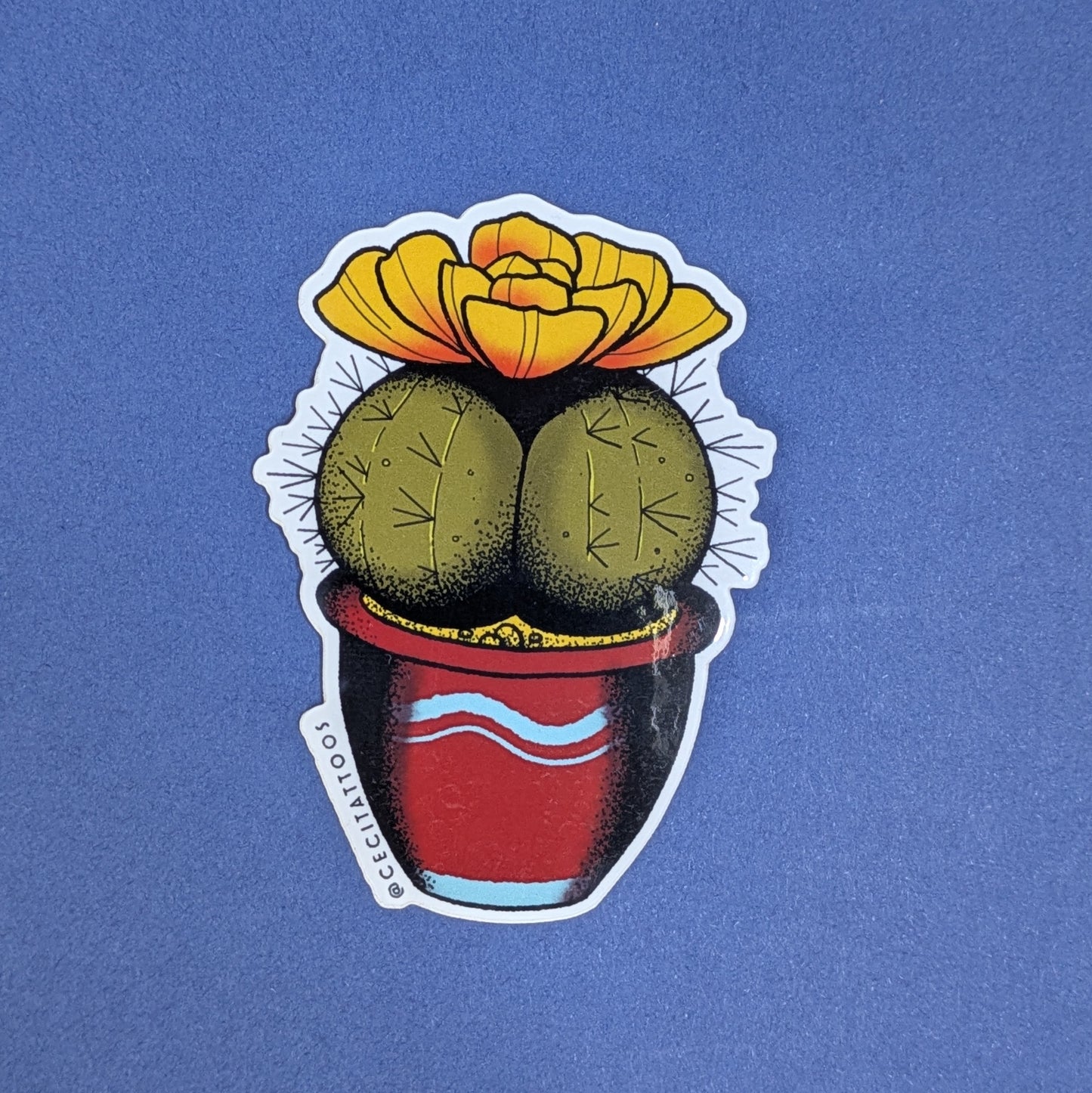 Cheeky cactus vinyl sticker