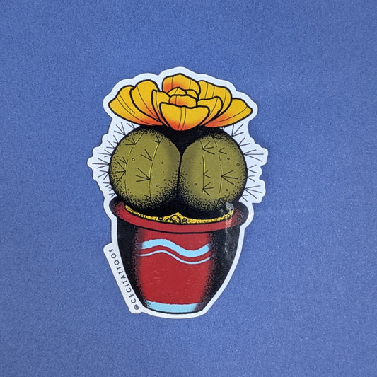 Cheeky cactus vinyl sticker