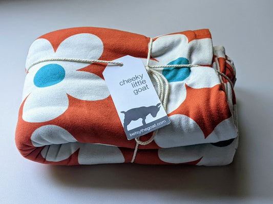 Mini Daisytown Blanket: orange-red