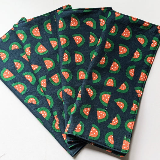 Cloth napkins: watermelon